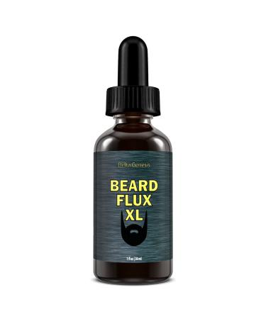 Beard Flux XL (1 fl oz / 30 ml) | Mustache and Beard Growth Stimulating Oil | Facial Hair Growth Product for Men | Soothing Formulation with Argan Caffeine and Jojoba