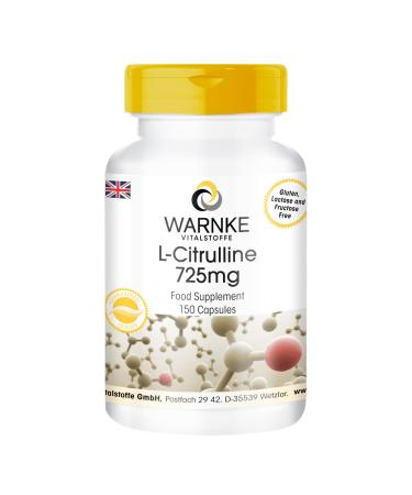 Citrulline Capsules - 725mg - Vegan - 150 Capsules - Amino Acid | Warnke Vitalstoffe