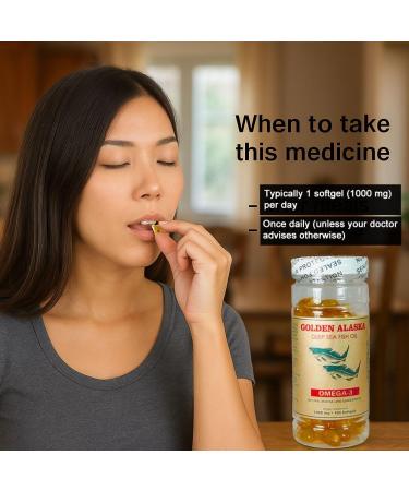 Omega-3 Golden Alaska Fish Oil 1000mg EPA & DHA Softgels | Supports Heart Brain Joint & Immune Health | Purified Wild-Caught Fish | Nutritional Support | NCB Technology | 100 Softgels - Buy Online on GoSupps.com