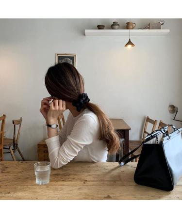 16-Piece Bright Satin Hair Scrunchies in 8 Colors - Soft Elastic Hair Bands for Women and Girls - Buy Online on GoSupps.com