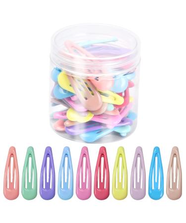 Pinsheng hair clips girl 60 pieces of children hair clips 10 colors colorful metal girl hair accessories snap hair clips baby hair clip for children girls women toddlers - Buy Online on GoSupps.com