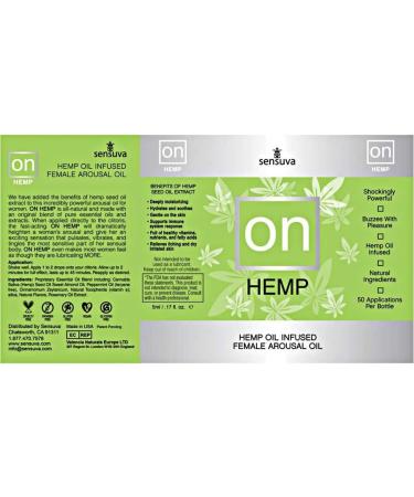 Buy Sensuva E27505 ON Arousal Oil for Her - Hemp Oil Infused 5ml | International Shipping Available - Buy Online on GoSupps.com