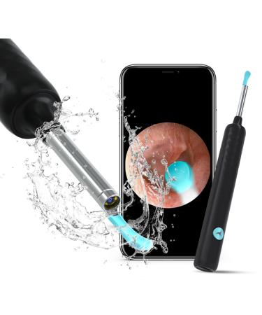 DJROLL Ear Wax Removal Endoscope, Earwax Remover Tool, Ear Camera,1080P FHD Wireless Ear Otoscope with 6 LED Lights,Ear Scope with Ear Wax Cleaner Tool for iPhone, iPad & Android Smart Phones (Black)