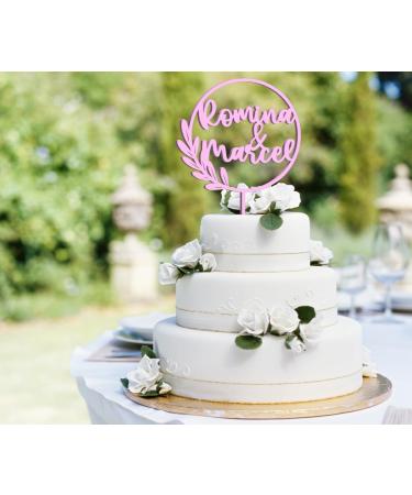 Personalized Natural Wood Cake Topper - Custom Name Decoration in Birch Multiplex | Perfect for Any Celebration - Buy Online on GoSupps.com