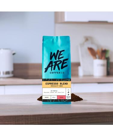 Cafetiere Espresso Ground Coffee 227g Bag | Chocolate & Nuts Notes | 100% Arabica & Robusta | Medium Roast Speciality Blend | Freshly Roasted by We Are Coffee Co - Buy Online on GoSupps.com