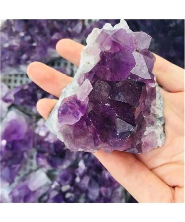 Crystal Natural Raw Amethyst Quartz Purple Crystal Cluster Stones Specimen Home Decoration Crafts Ornament Crystal Cluster 1PC 100g-130g - Buy Online on GoSupps.com