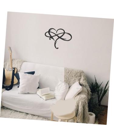 GRIRIW 1pc Iron Pendant Home Decor Heart Pendant Room Backdrop Hanging Ornament Wrought Iron Wall Hanging 45x39cm Black - Buy Online on GoSupps.com
