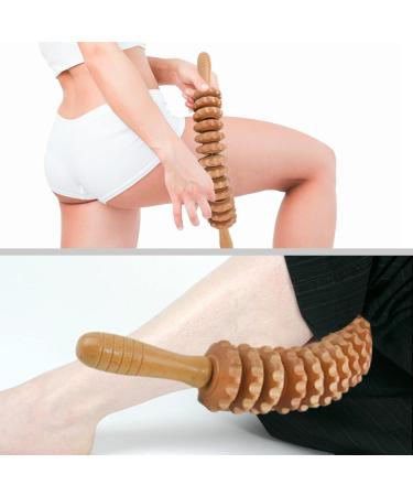 Coriver Wooden Massage Device Rollstab - 42.5 cm | Wood Therapy for Thighs | Anti-Cellulite Tool | Relaxation & Muscle Relief - Buy Online on GoSupps.com