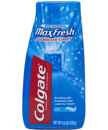 Colgate Max Fresh Liquid Toothpaste with Mini Breath Strips, Cool Mint, 4.6 oz 4.6 Ounce (Pack of 1)