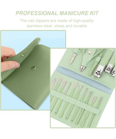 GNHG 16-Piece Fingernail Care Set Fingernail Set Manicure Set Nail Set Travel Manicure Set for Men and Women Green - Buy Online on GoSupps.com