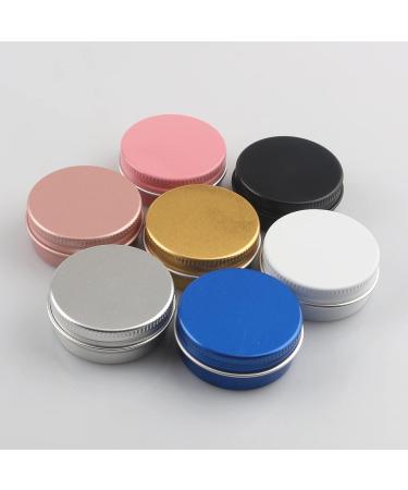 empty jars with lids cosmetic jar B0CL9KV58748 PC 10ml Blue Empty Round Aluminium Tins with Screw Lids Storage Jars Cosmetics Containers Pots with 6 Spatula (Color : Gold Size : 15ml) (Color : Silve - Buy Online on GoSupps.com