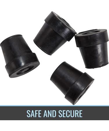 Durable Replacement Quad Cane Tips - Extra Stability, No-Slip Grip - 1/2 Inch (Pack of 4) - Buy Online on GoSupps.com