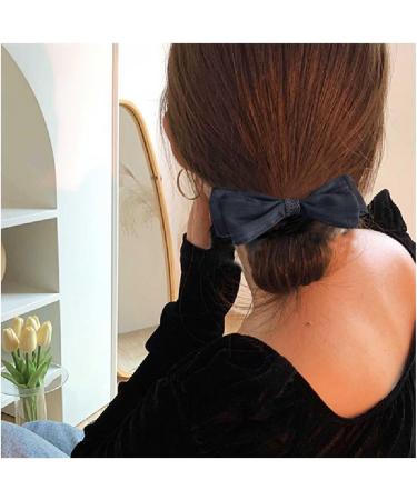 Aneneiceera Vintage Tulle Bow Hair Clip Black Silk Chiffon Head Clip Bowknot Hair Bow Clip Black Tulle Bow Hair Barrette Tulle Bow Clips Black Bow Headpieces Hair Accessories for Women and Girls - Buy Online on GoSupps.com