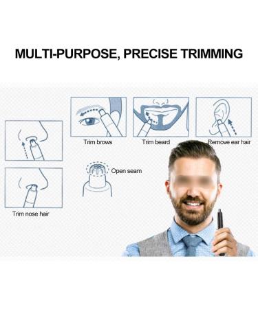 ZJchao Electric Nose Hair Trimmer for Men & Women - Multi-Functional Beard & Eyebrow Cutter 9000 RPM Motor - Efficient & Stylish Black - Buy Online on GoSupps.com