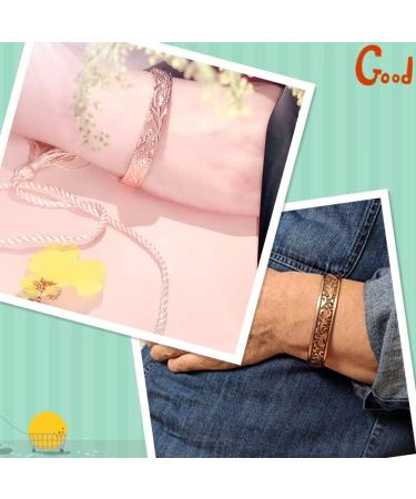 LONGRN Copper Magnetic Bracelet for Men & Women | 6 Magnets | Stylish & Healing Jewelry - Buy Online on GoSupps.com