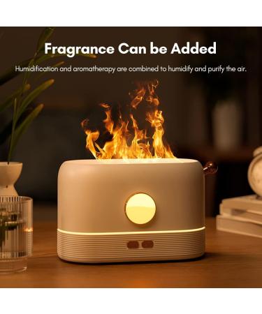Kavolet Simulation Flame Aroma Air Humidifier Desktop 2-in-1 Mist Humidifier Aromatherapy Diffuser for Essential Oil with 3 Colors Atmosphere Lamp 200ML Capacity USB Powered for Home Office Low Noise - Buy Online on GoSupps.com