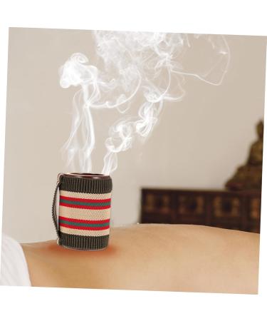 2PC Moxibustion Top Scraping Massage Ceramic Pot | Smoke-Free Moxa Healing Cup | Moxa Holder & Tool - 8.8x5.2cm - International Shipping - Buy Online on GoSupps.com