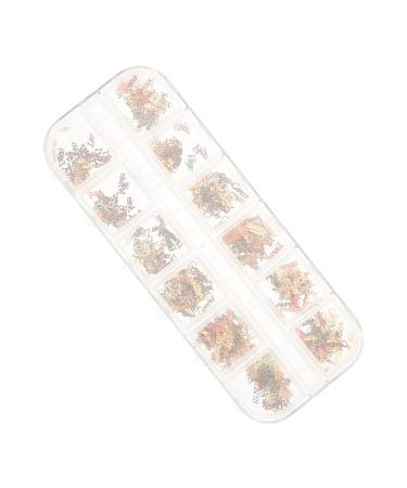 Beavorty 1 Box Zodiac Alphabet Ornaments Girl Nail DIY Adornment zodiac nail sequins manicure letter stickers for nails 12 Constellations Nail Charm Nail supplies hollow out copper sheet 3d