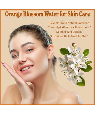 Natural Born Oils 16oz Orange Blossom Water Hydrosol 100% Pure and Natural Organic Steam-distilled Facial Toner Cleanser with Sprayer - Buy Online on GoSupps.com