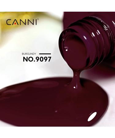 CANNI Dark Red Gel Nail Polish - Burgundy High Gloss Soak Off UV Gel for Salon & DIY Manicure - Buy Online on GoSupps.com