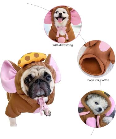 Pet Hoodie for Small & Medium Dogs & Cats - Cozy Animal Shape Sweatshirt | X-Small Available - Perfect for Winter | International Shipping - Buy Online on GoSupps.com