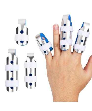 Cozlly 3pcs Finger Splints Trigger Finger Support Adjustable Mallet Finger Splints for Broken Finger Arthritis Straighten Finger Knuckle Immobilization S M L (B)