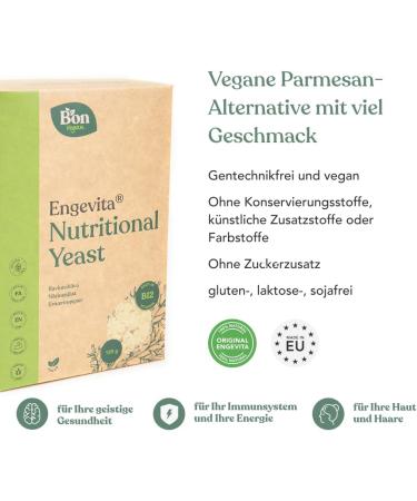 Engevita Nutritional Yeast Flakes by Bon Vegan | Premium Vegan Cheese Replacement | 5x125g | Gluten-Free B12 & Zinc Boost | Non-GMO | Vegan | Shop Now! - Buy Online on GoSupps.com
