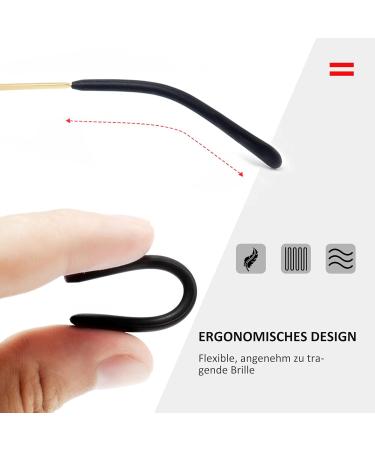 Buy Thetag 16 Pairs Silicone Anti-Slip Ear Hooks for Glasses & Sunglasses - Comfortable Black & White Ear Brackets - International Shipping Available - Buy Online on GoSupps.com