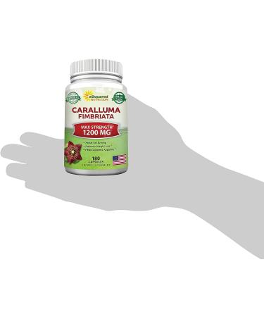 Caralluma Fimbriata 1200mg - 180 Capsules | Natural Weight Loss Diet Pill | Appetite Suppressant & Energy Booster | Max Strength Fat Burn | Plant Root Extract - Buy Online on GoSupps.com
