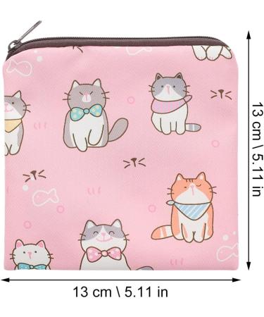 Portable Period Pocket Wallet - Healeved 6 STK Storage Bags for Women's Bandages & Hygiene | Cute Polyester Design - Ideal for Students - Buy Online on GoSupps.com