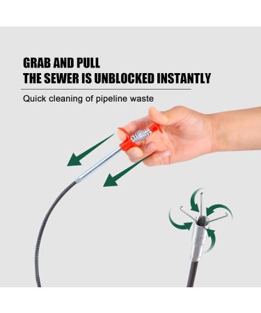 Spring Dredging Tools Drainage Sewer Kitchen Cleaning Tools Four Claw Sewer Clamps 0.9M - Buy Online on GoSupps.com