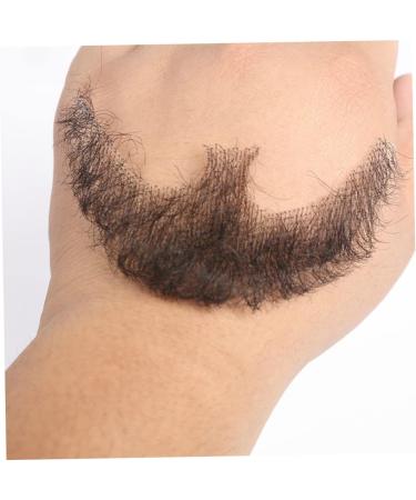 Halloween Moustache Beard Fake Mustache Face Beard for Adults Realistic Makeup Costume Lace Man Beards Brown - Buy Online on GoSupps.com