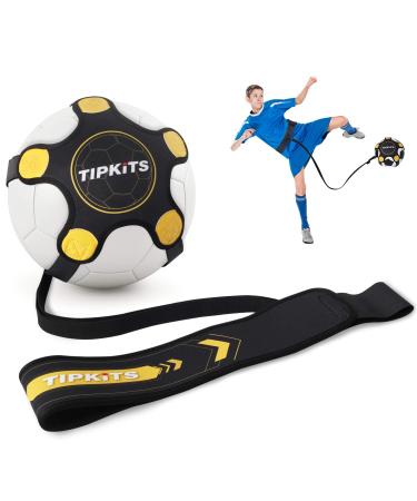 Tipkits Soccer Training Equipment for Kids Adults, Solo Soccer Trainer Belt, with Upgraded Leather Fixation