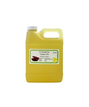 Dr Adorable Premium Castor Oil Pure Organic Cold Pressed Virgin 32 Oz/ 1 Quart / 2 LB
