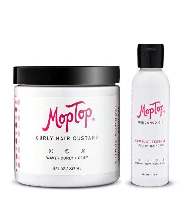 MopTop Curly Hair Gel + Mongongo Oil  Curly Hair Bundle for Frizz-Free  Soft & Defined Curls  No Crunch or Flakes  Natural Ingredients  Works for Wavy  Curly & Kinky-Coily Hair Textures