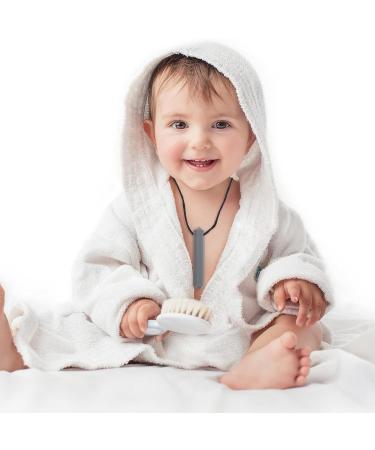 Healifty Kids Teeth Soother Necklace - Red Teether Pendant for Babies | Chewable Molar Toy for Teething Relief - Blue Tooth Ring Included | Biting Tools for Infants - 7.5x1.2x1.2cm - Buy Online on GoSupps.com