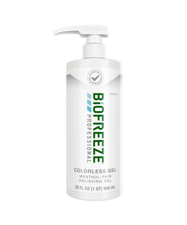Biofreeze Professional Menthol Pain Relieving Gel 32 FL OZ Bottle With Pump For Pain Relief Of Sore Muscles, Arthritis, Backache, And Joint Pain, Colorless Formula (Packaging May Vary) 32 Ounce Pump Gel
