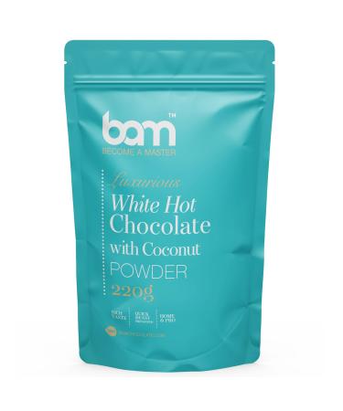 BAM Luxurious White Hot Chocolate Beverage Mix with Coconut Powder Powder 220g 7 Servings