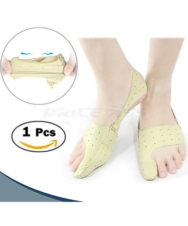 Bunion Corrector Relief Protector Sleeves w/ 3 Hole Adjustable Slim Toe Straighteners Separators Corrector Brace 24h Day Night Splints Treat Pain Hallux Valgus Hammer Toe Joint Easy Wear in Shoes (S)
