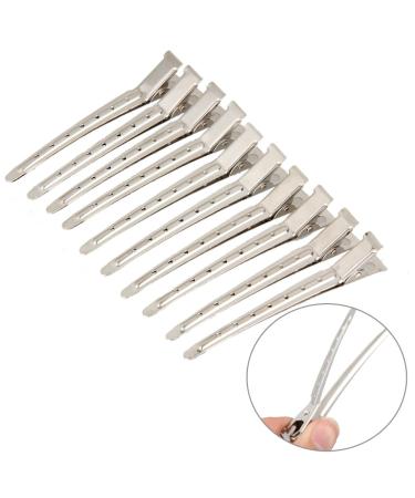 Demiawaking 10pcs Stainless Steel Hair Clips - Professional Barber Cutting Clamps for Salon Use - Buy Online on GoSupps.com