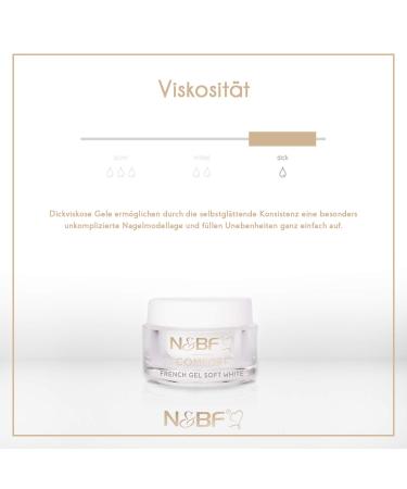 N&BF UV+LED French Gel - High-Quality Soft White Nail Gel for Professional French Manicure | 5ml Made in Germany - Buy Online on GoSupps.com