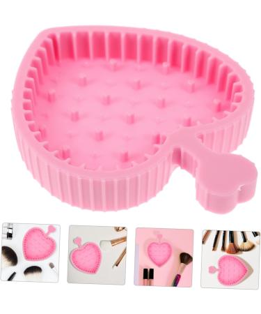 SOESFOUFU Makeup Brush Cleaning Pad Beauty Brush Cleaning Bowl Brush Cleaning Mat Silicone Dryer Cleaner Makeup Gadgets Makeup Cleaning Mat Brush Cleaners Guangdong Silica Gel Make up 12x9cm Pink - Buy Online on GoSupps.com