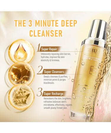 TRUU Gold Brightening Treatment Mask - 24K Gold Probiotic Skin Renewal for Brightened Smooth Poreless Complexion | Deep Purification | 4 Fl. Oz - International Shipping Available - Buy Online on GoSupps.com