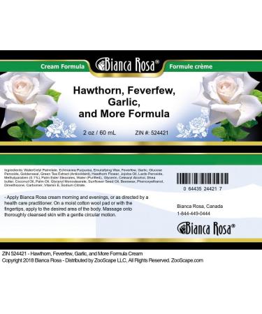 Buy Hawthorn Feverfew & Garlic Formula Cream - 2 oz for Natural Wellness | International Shipping Available - Buy Online on GoSupps.com
