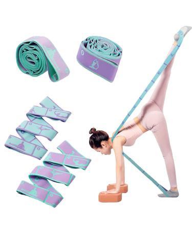 Yoga belt with 2 pack 8 loops resistance bands for effective stretching and yoga training fitness band stretch band and gymnastics band in one ideal for yoga enthusiasts and athletes - Buy Online on GoSupps.com