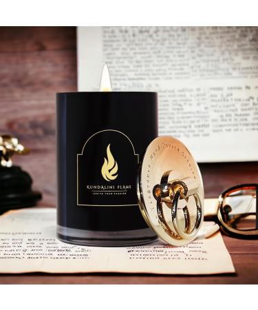 Leather and Lace Soy Candle - 8 oz Hand-Poured Aromatherapy with Built-in Snuffer | Reusable Vessel | Symbol of Balance and Harmony | International Shipping - Buy Online on GoSupps.com