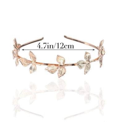 Leaf Greek Goddess Bridal Headband - Dainty Gold Hair Crown for Women - Buy Online on GoSupps.com
