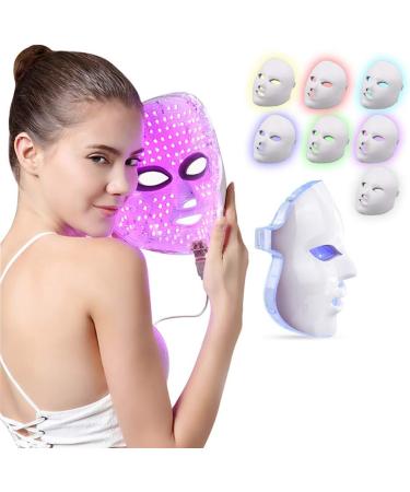 7 Color LED Light Therapy Mask - FEITA Photon Light Skin Rejuvenation Therapy Facial Skin Care Mask - Anti Aging - Reduce Wrinkles - Face Care Treatment - Buy Online on GoSupps.com