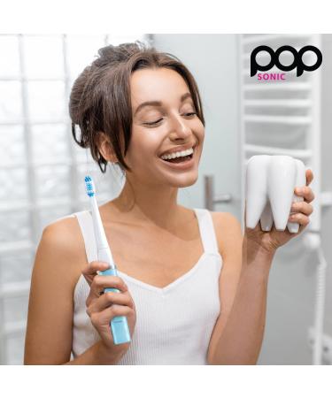 Pop Sonic USB Charge Anywhere Toothbrush (Hawaiian Blue) | Rechargeable w/40,000 Brush Strokes/Min - Long-Lasting Bristles - for Teens & Adults - Buy Online on GoSupps.com