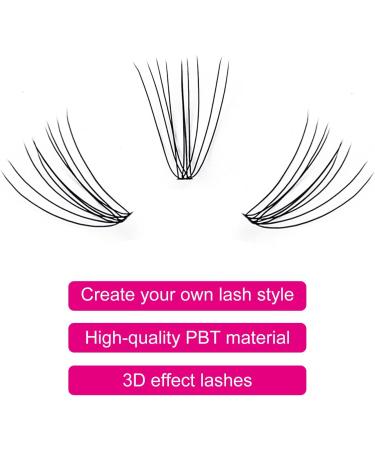 Fadlash 10D-0.07-C Cluster Eyelashes Extension 12mm - DIY Individual Lashes for Self-Application - Buy Online on GoSupps.com